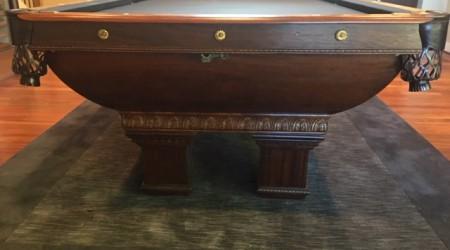 Antique "Newport" pool table after professional restoration