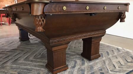 Newport billiards table, fully restored, by Billiard Restoration Service