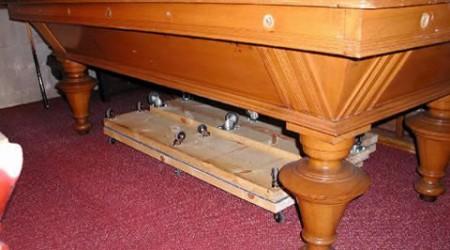 Restored The B.A. Stevens York antique billiards table