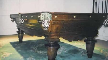 Restored Oliver Briggs antique pool table