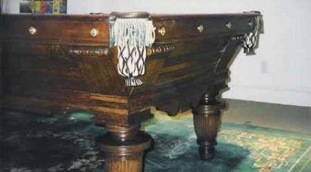 Oliver Briggs antique billiards table restored to factory specs