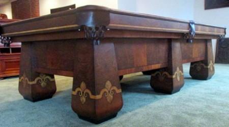 Paragon billiards table, antique restoration