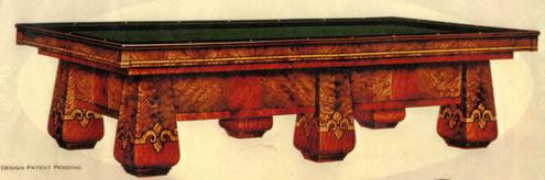 The Paragon antique billiards table original catalogue image