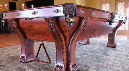 The Pfister, actual restored antique pool table