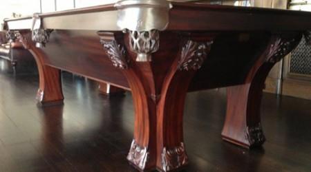 Exquisitely detailed Pfister billiards table