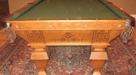 Restored antique pool table, The Popular