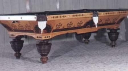 Fully restored Popular Pool, antique pool table