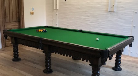 Professionally restored antique The Bandes Monarch billiards table (Brunswick)