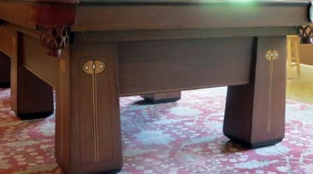 End view, Regina billiard table fully restored