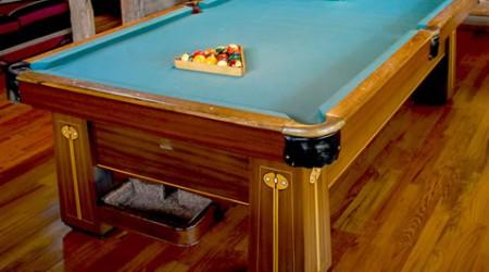 The Regina – professionally restored antique Brunswick billiards table by Billiard Restoration