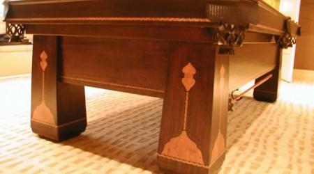 Pocket photo, fully restored antique billiards table The Royal