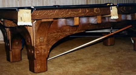 The St. Bernard Mission - antique billiards table by Brunswick