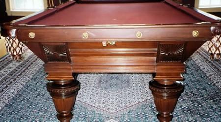 Sunburst Union League, fully restored antique billiards table