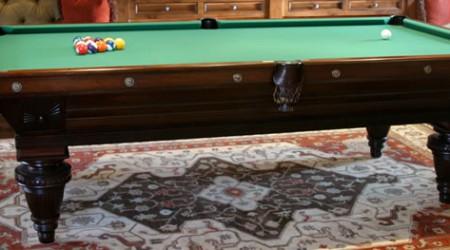 Fully restored Sunburst Union League antique billiards table