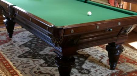 Antique restored billiards table Sunburst Union League