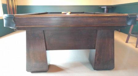 Restored antique Walnut Brunswick billiard table