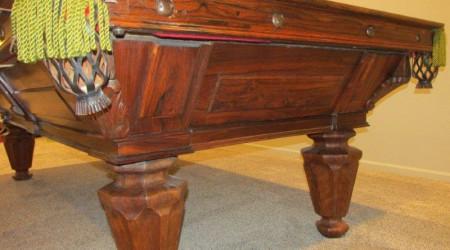 Restored H.W. Collender Rosewood billiards table