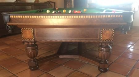 Antique Elizabethan billiards table, professional restored