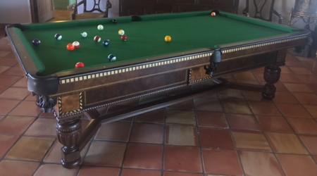 Restored antique Elizabethan billiards/pool table