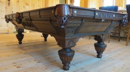 Pool table restoration: The Carved Brunswick