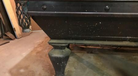 Before Restoration: W.H. Griffith Rosewood Billiards Table