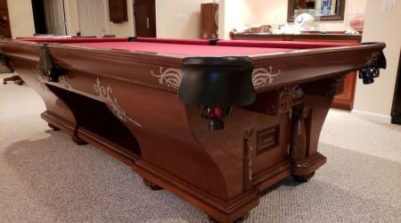 Side view of The Cabinet No. 2 pool table