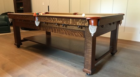 After restoration: "The Home Companion" billiards table
