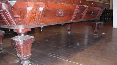 The Benedict Antique billiards table prior to restoration