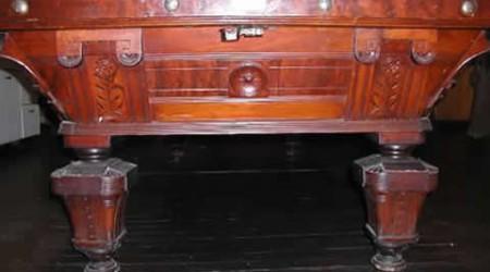 The Benedict pool table prior to restoration