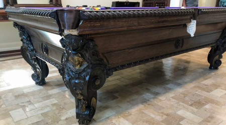"The Alvamar" an antique pool table from Billiard Restorations