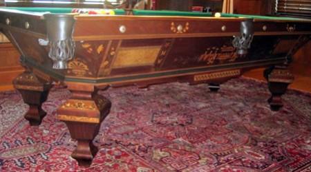 Complete restoration by Billiard Restoration Service of an antique Brilliant Novelty table