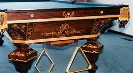 Restored Brilliant Novelty, antique billiard table restored
