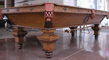 The Castle, restored antique billiards table