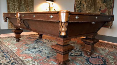 "The Castle" billiards table, fully restored