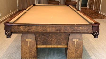 Fully restored antique billiards table "The Conqueror"
