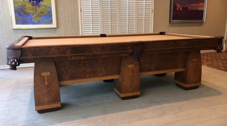 "The Conqueror" billiards table, fully restored