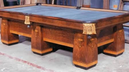 Brunswick's Conqueror pool table, restored