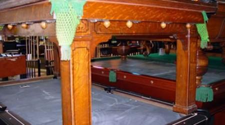 The Cozy Home, a antique billiard table being restored by Billiard Restoration Service