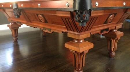 The Decker billiards table, post restoration