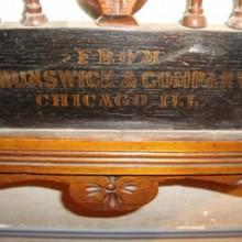 Antique Brunswick & Co. Cue Rack