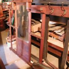 Hudson Cue Rack, restored antique billiard table accessory