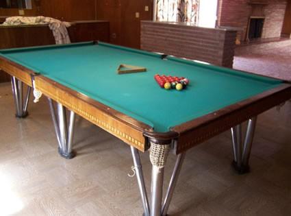 Antique billiard table done wrong