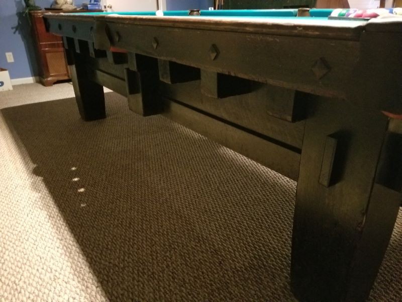 Antique pool table done wrong: Old Mission Style "B" ?